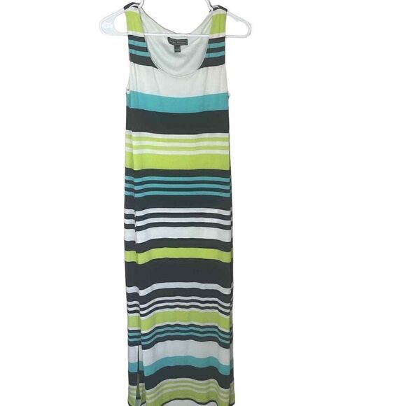 Jessica Howard Green Blue White Maxi Dress Size Small SA5M5522 - Picture 1 of 7